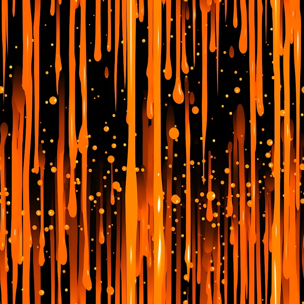 Dripping Orange Liquid Pattern 6 Minky Fabric