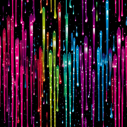 Dripping Rainbow Liquid Pattern 11 Minky Fabric