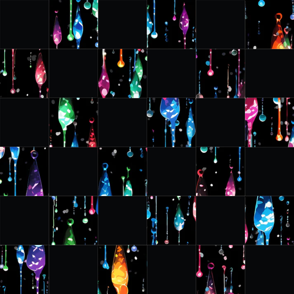 Dripping Rainbow Liquid Pattern 13 Minky Fabric