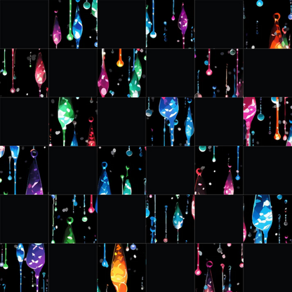 Dripping Rainbow Liquid Pattern 13 Minky Fabric