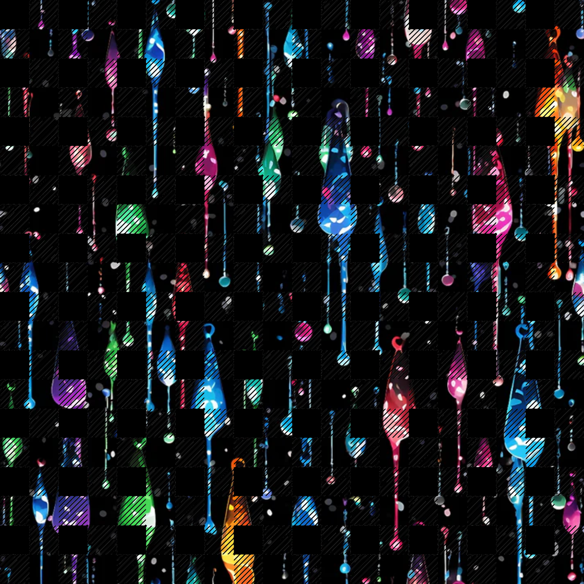 Dripping Rainbow Liquid Pattern 15 Minky Fabric
