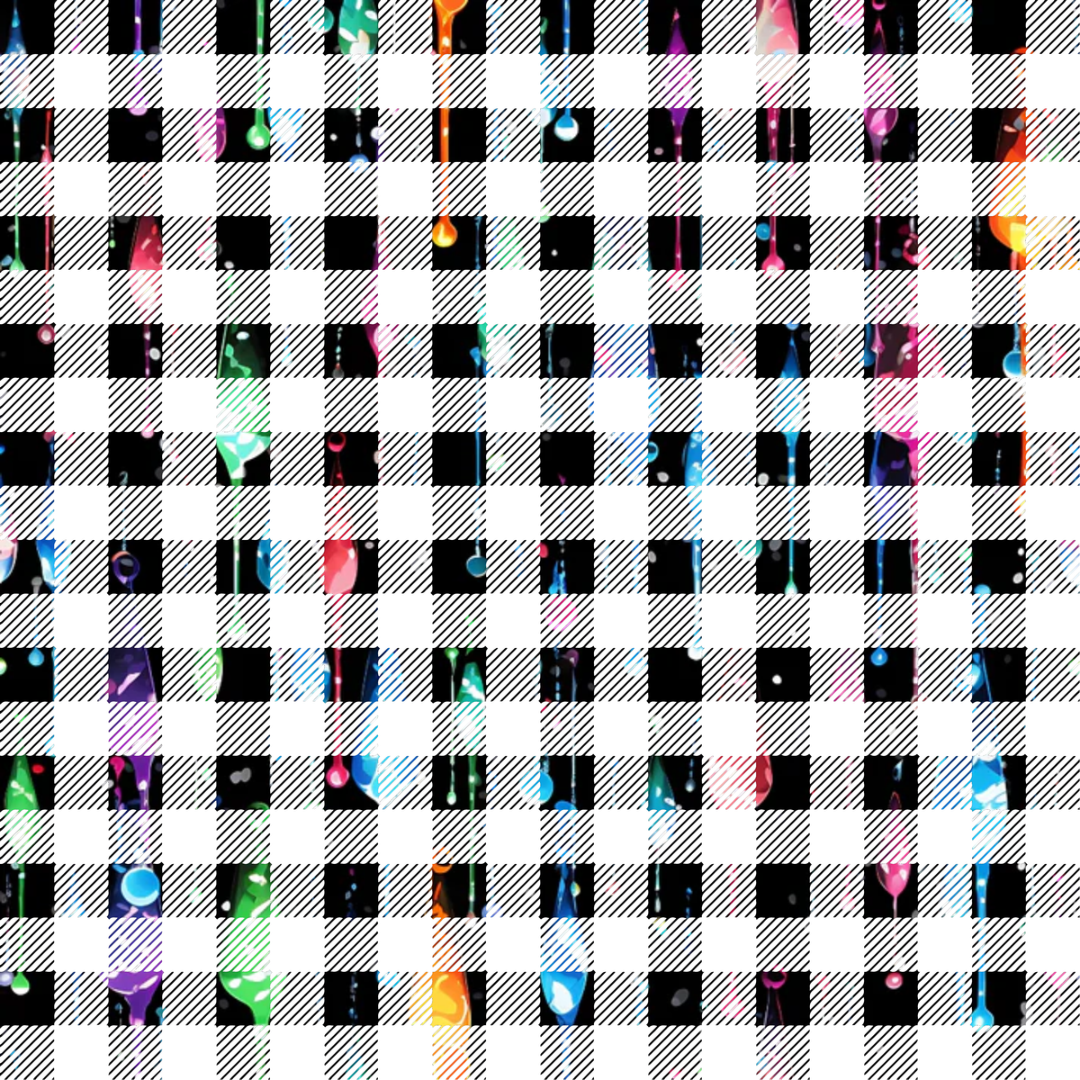 Dripping Rainbow Liquid Pattern 16 Minky Fabric