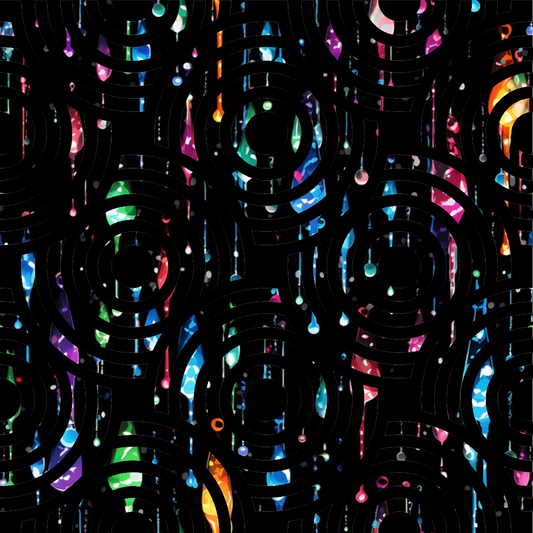 Dripping Rainbow Liquid Pattern 22 Quilting Cotton Fabric