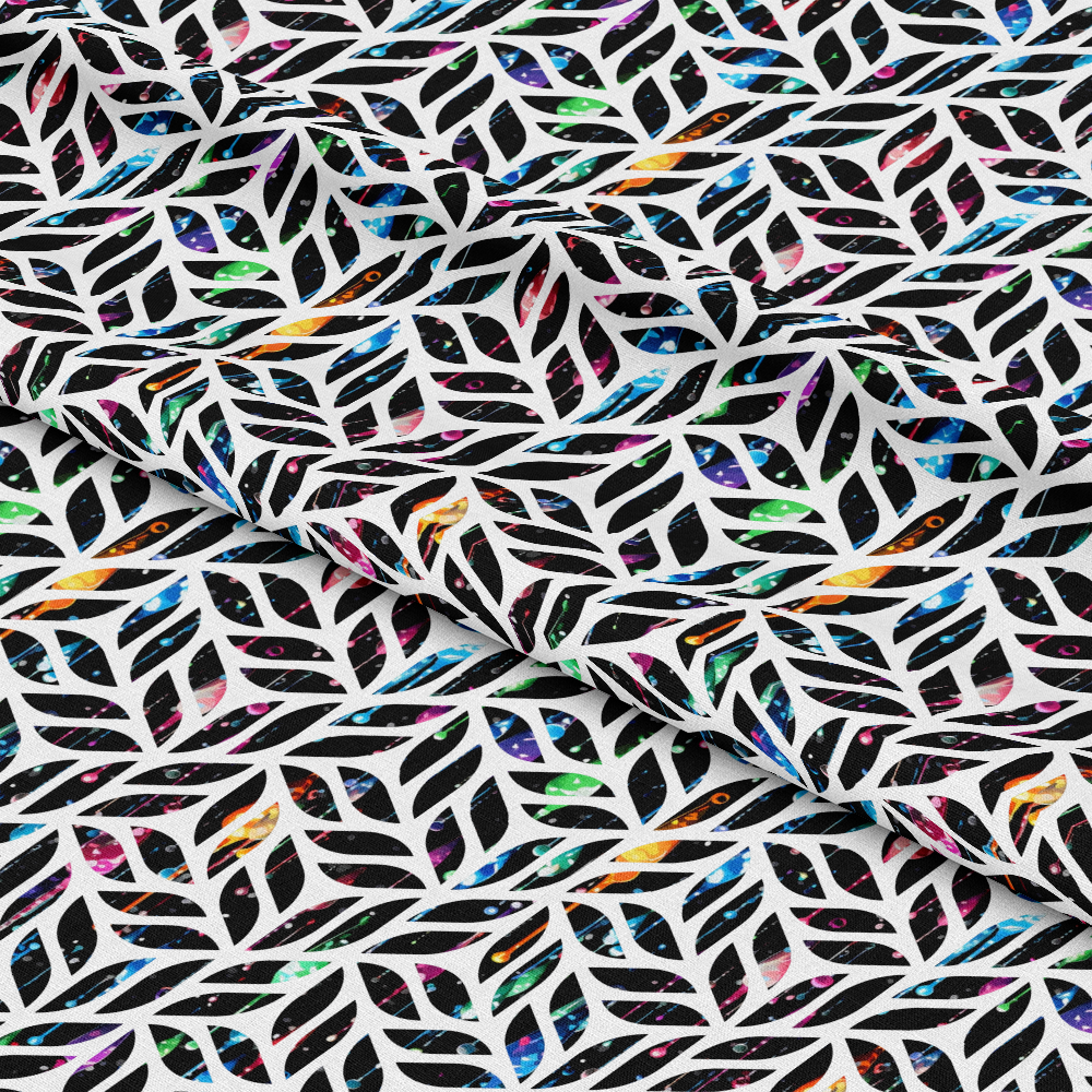 Dripping Rainbow Liquid Pattern 24 Quilting Cotton Fabric