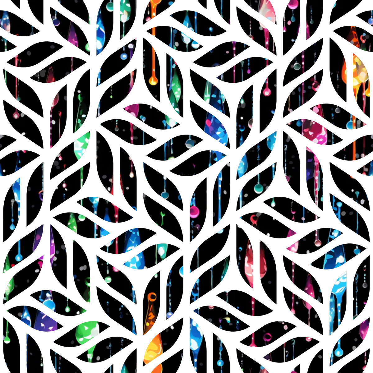 Dripping Rainbow Liquid Pattern 24 Minky Fabric