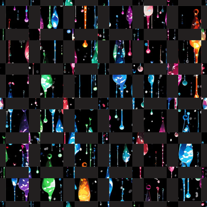 Dripping Rainbow Liquid Pattern 17 Minky Fabric