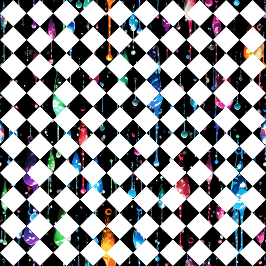Dripping Rainbow Liquid Pattern 18 Quilting Cotton Fabric
