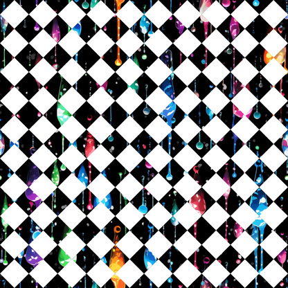 Dripping Rainbow Liquid Pattern 18 Minky Fabric