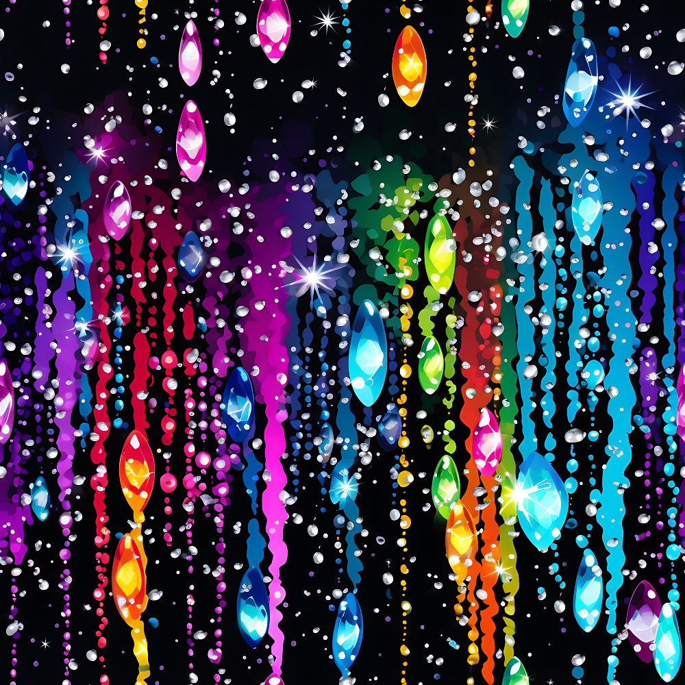 Dripping Rainbow Liquid Pattern 2 Minky Fabric