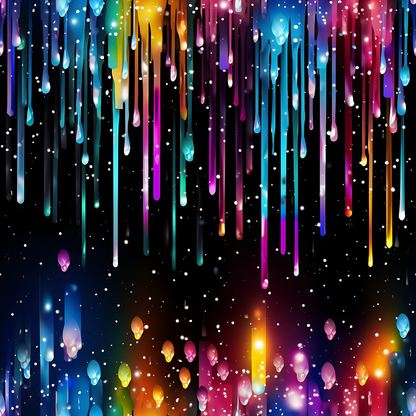 Dripping Rainbow Liquid Pattern 3 Minky Fabric
