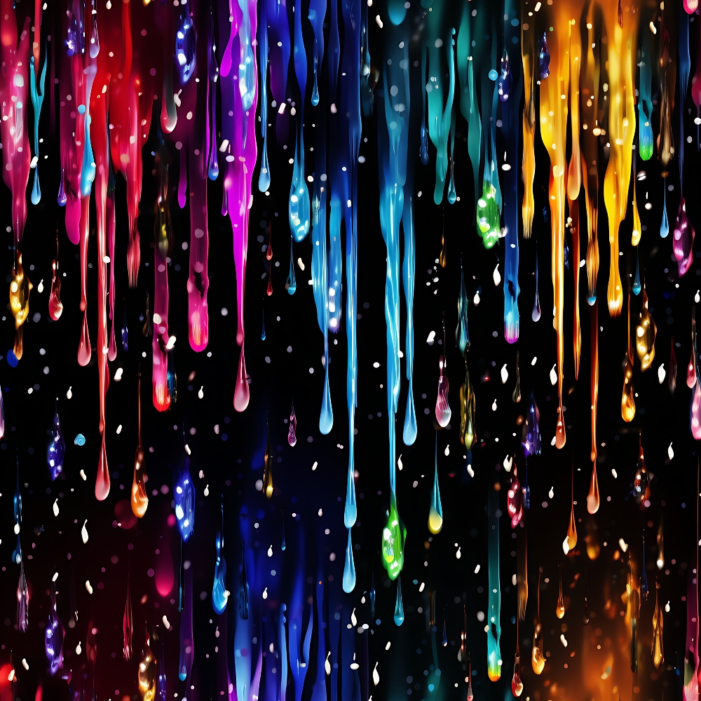 Dripping Rainbow Liquid Pattern 7 Minky Fabric