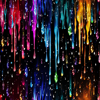 Dripping Rainbow Liquid Pattern 7 Minky Fabric