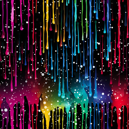 Dripping Rainbow Liquid Pattern 9 Minky Fabric