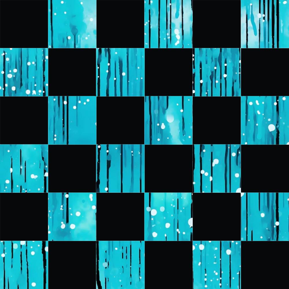 Dripping Turquoise Liquid Pattern 8 Quilting Cotton Fabric