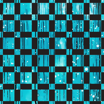 Dripping Turquoise Liquid Pattern 16 Quilting Cotton Fabric
