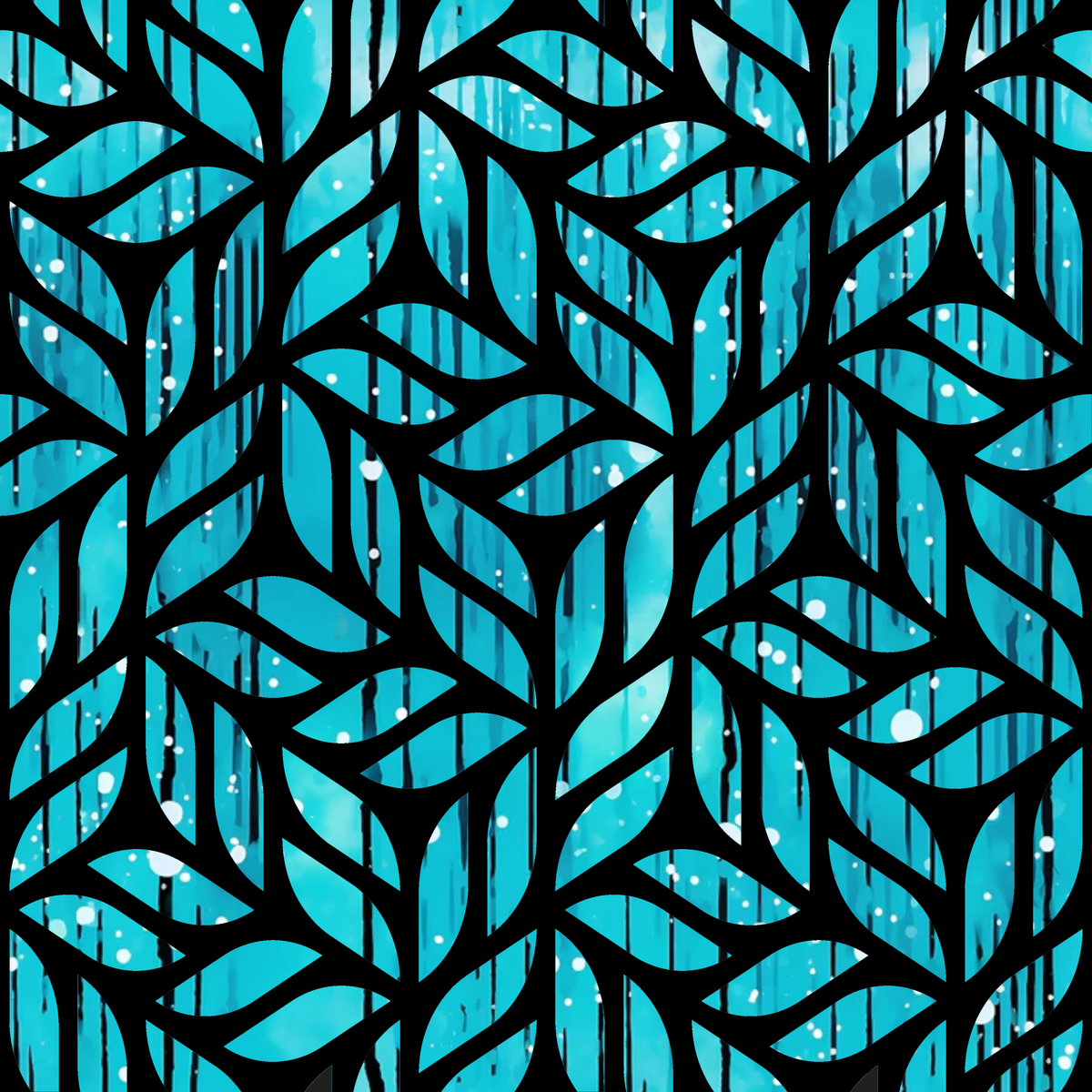 Dripping Turquoise Liquid Pattern 20 Minky Fabric