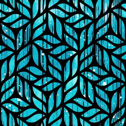 Dripping Turquoise Liquid Pattern 20 Minky Fabric