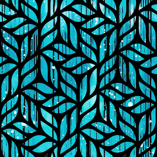 Dripping Turquoise Liquid Pattern 20 Quilting Cotton Fabric