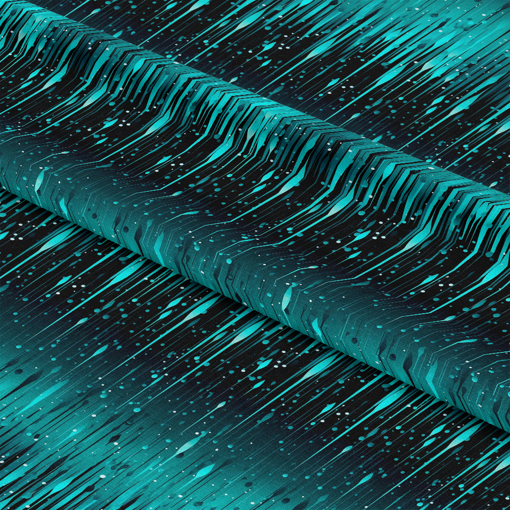 Dripping Turquoise Liquid Pattern 7 Quilting Cotton Fabric