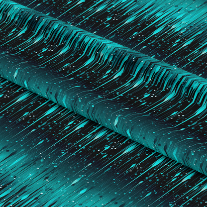 Dripping Turquoise Liquid Pattern 7 Quilting Cotton Fabric