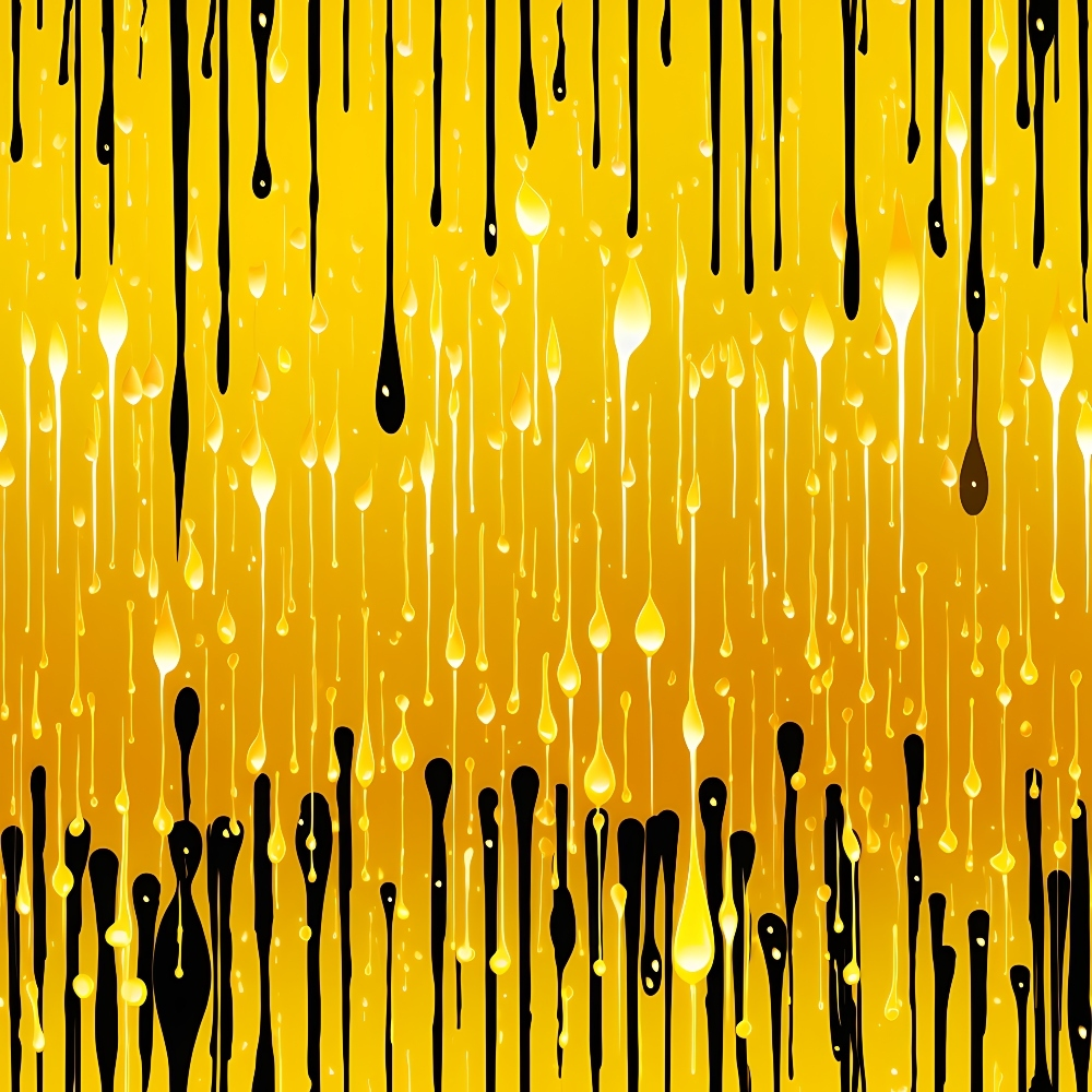 Dripping Yellow Liquid Pattern 3 Minky Fabric