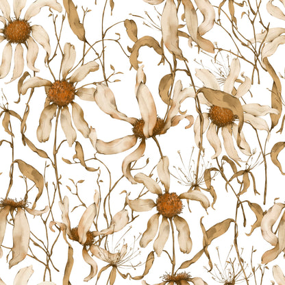 Dry Daisy Pattern 1 Quilting Cotton Fabric