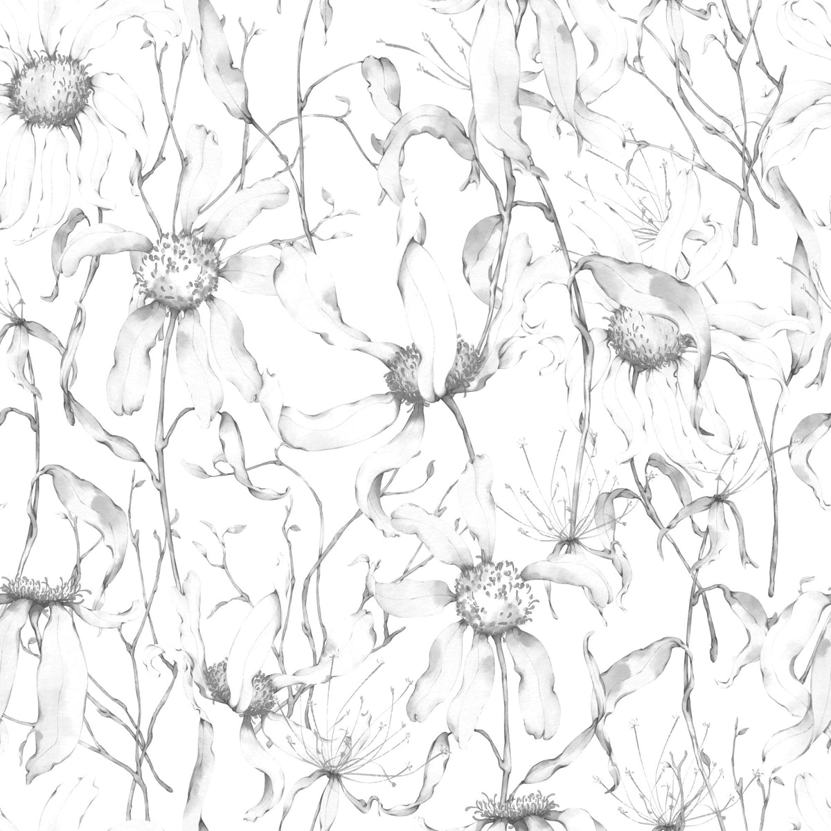 Faded Petals Pattern 5 Minky Fabric