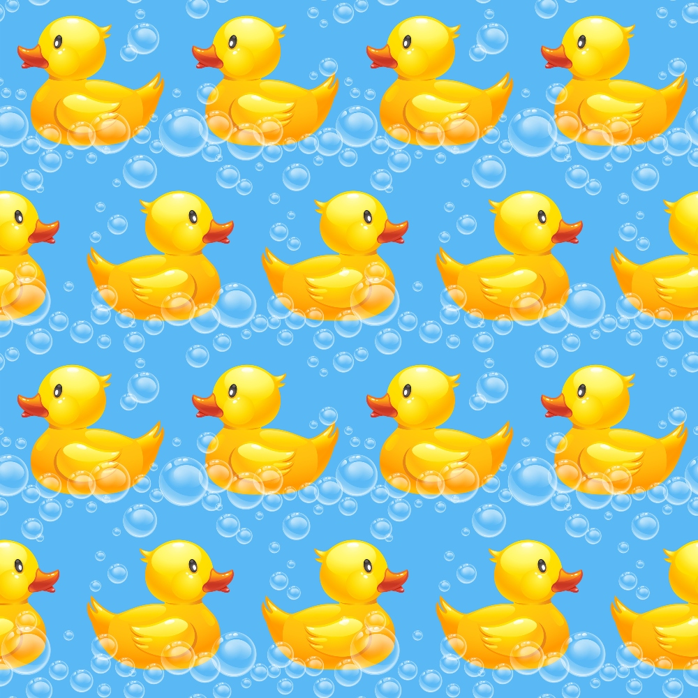 Ducks in the Tub Minky Fabric