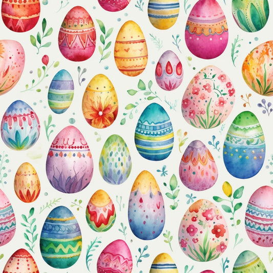 Easter Eggs Pattern 14 Quilting Cotton Fabric