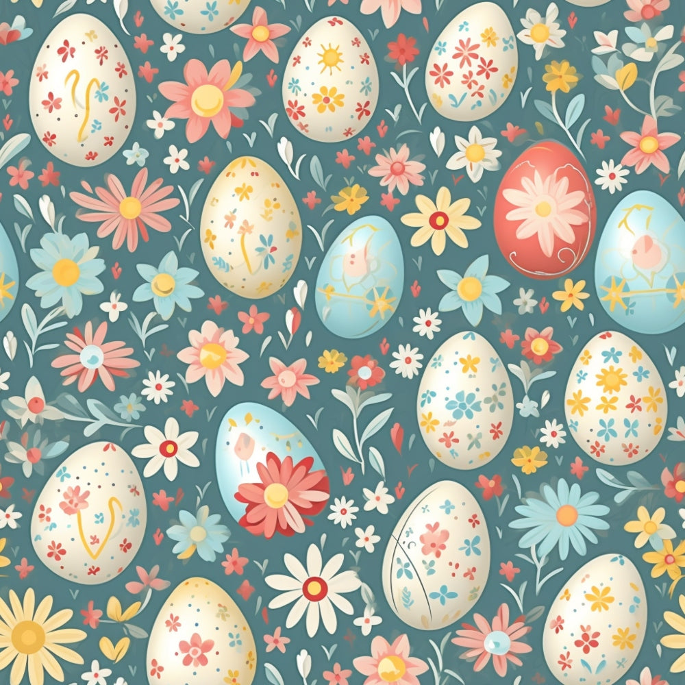 Pysanky Garden Pattern 16 Minky Fabric