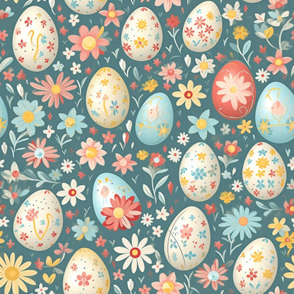 Pysanky Garden Pattern 16 Minky Fabric