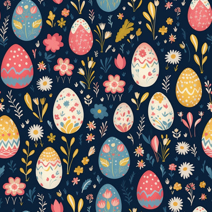 Easter Eggs Pattern 17 Quilting Cotton Fabric