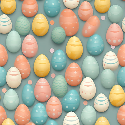 Easter Eggs Pattern 18 Quilting Cotton Fabric