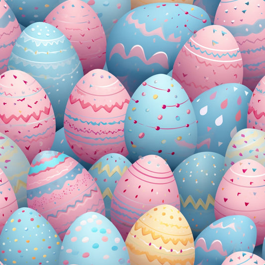 Easter Eggs Pattern 20 Quilting Cotton Fabric