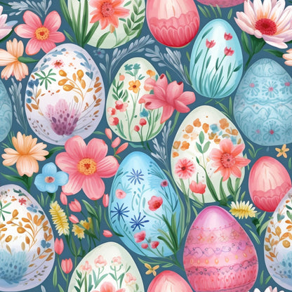 Pysanky Garden Pattern 21 Minky Fabric
