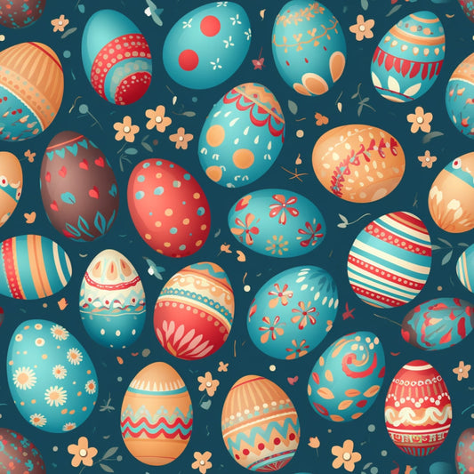 Easter Eggs Pattern 24 Quilting Cotton Fabric