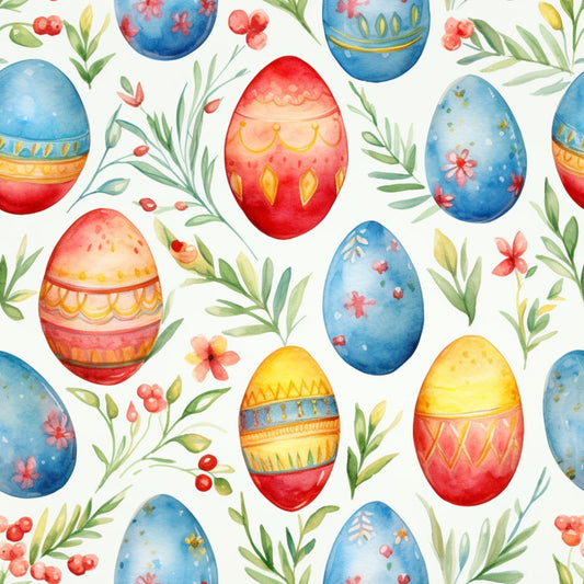 Easter Eggs Pattern 25 Quilting Cotton Fabric
