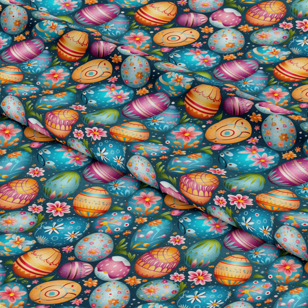 Easter Eggs Pattern 3 Quilting Cotton Fabric