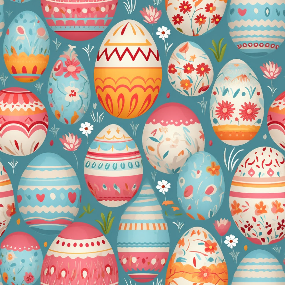 Pysanky Garden Pattern 4 Minky Fabric