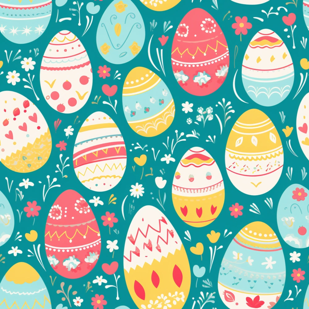 Easter Eggs Pattern 8 Quilting Cotton Fabric