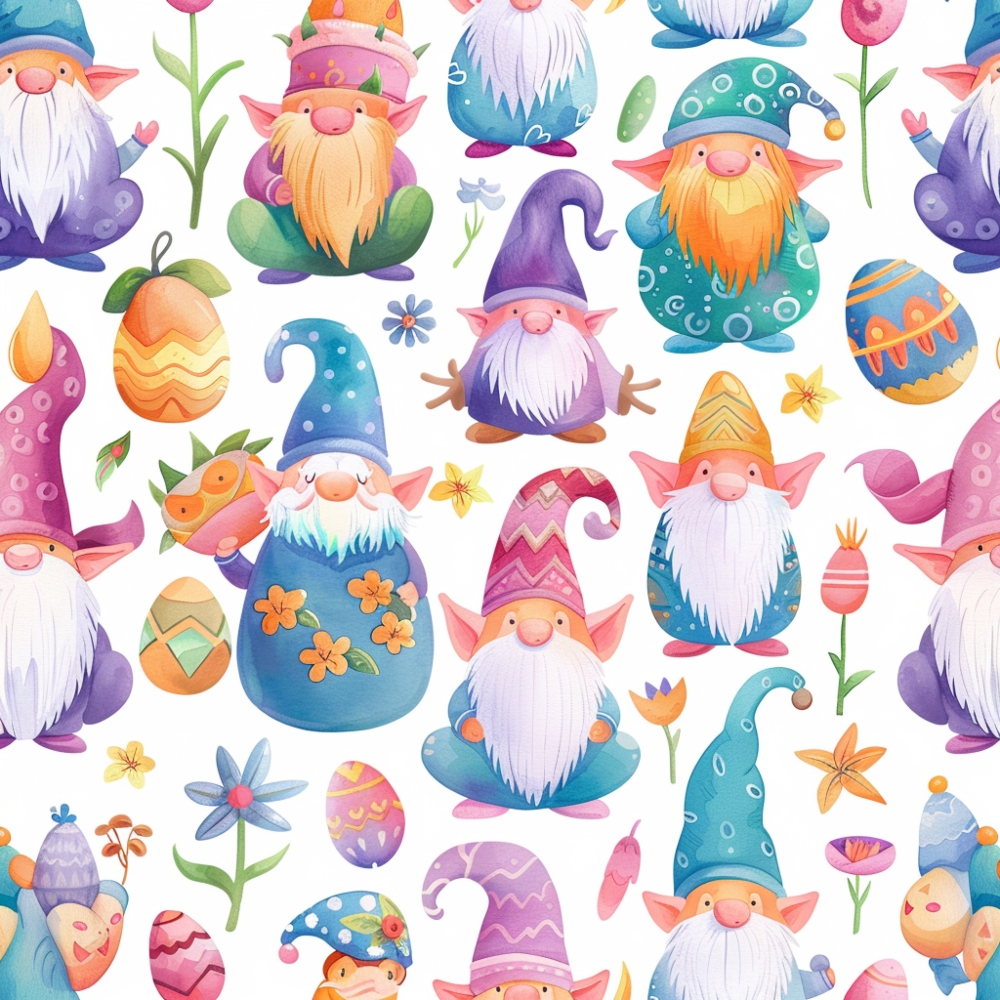 Whiskered Egg Hunt Pattern 12 Minky Fabric