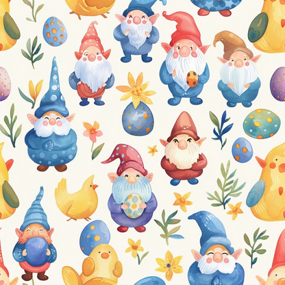 Whiskered Egg Hunt Pattern 2 Minky Fabric