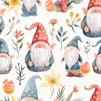 Whiskered Egg Hunt Pattern 4 Minky Fabric