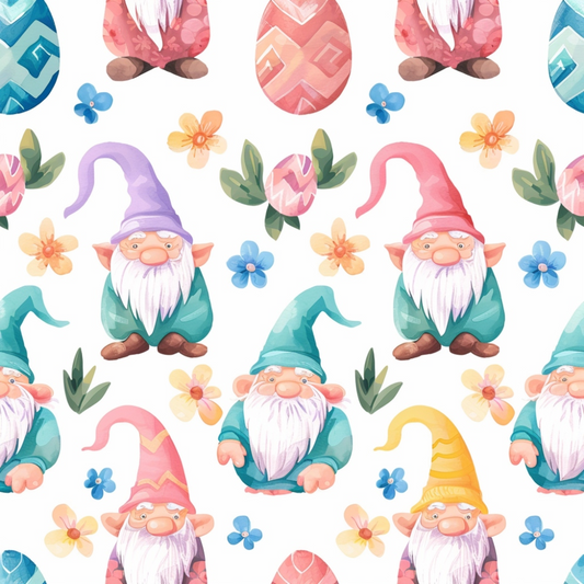 Easter Gnomes Pattern 5 Quilting Cotton Fabric