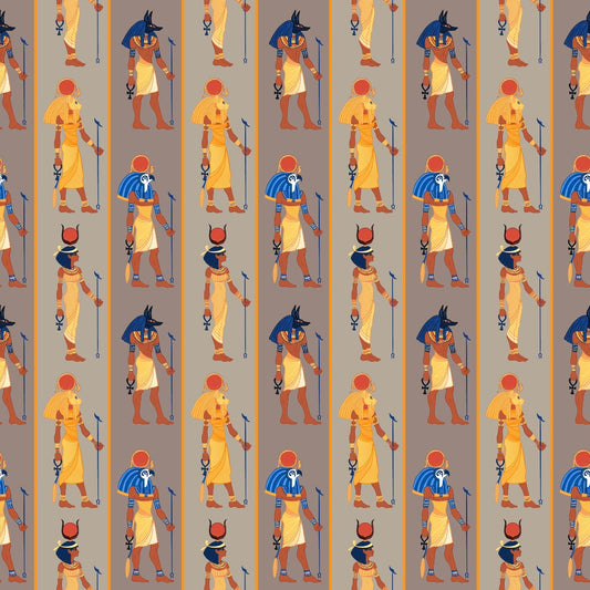 Egyptian Hieroglyphs Pattern 1 Quilting Cotton Fabric