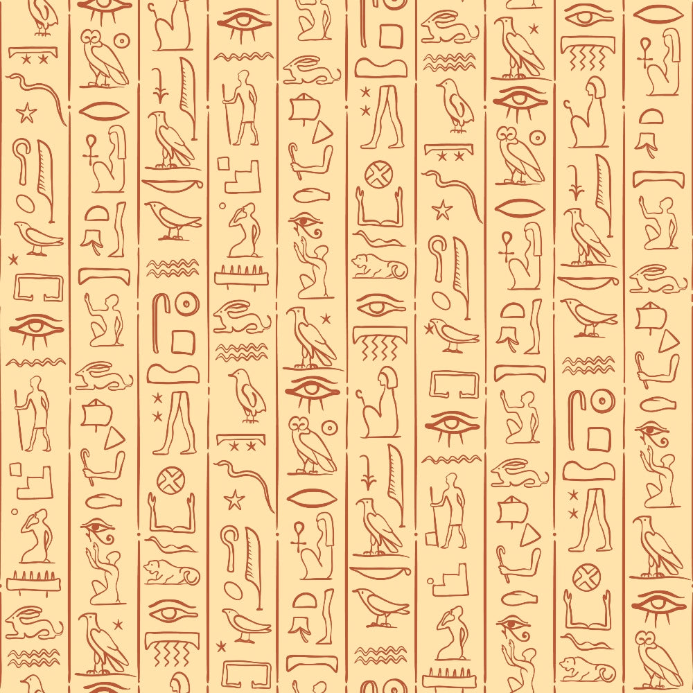Egyptian Hieroglyphs Pattern 2 Quilting Cotton Fabric