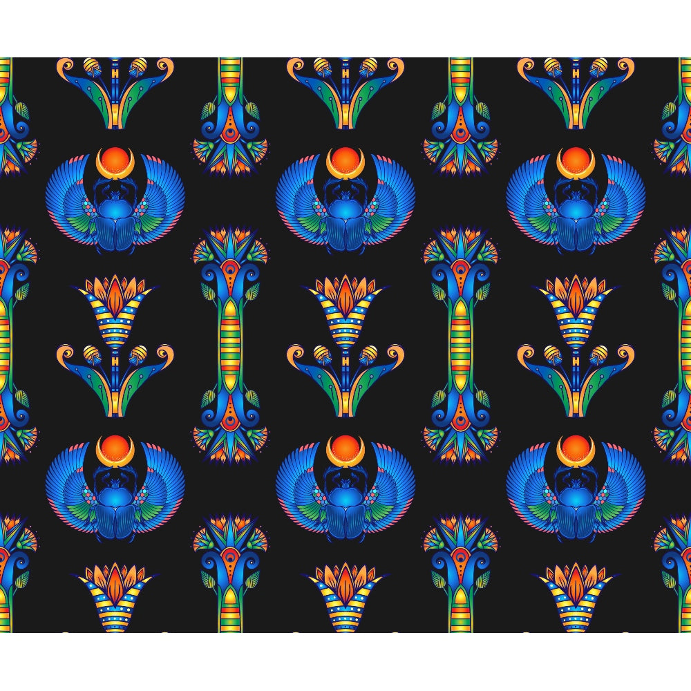 Egyptian Hieroglyphs Pattern 3 Quilting Cotton Fabric