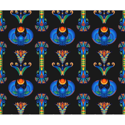 Egyptian Hieroglyphs Pattern 3 Quilting Cotton Fabric