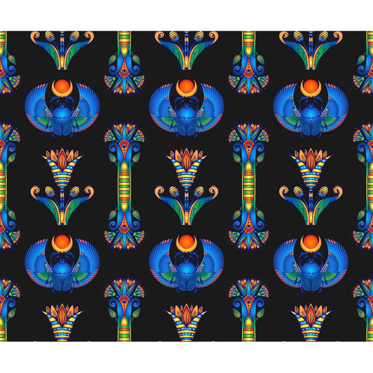 Egyptian Hieroglyphs Pattern 3 Quilting Cotton Fabric