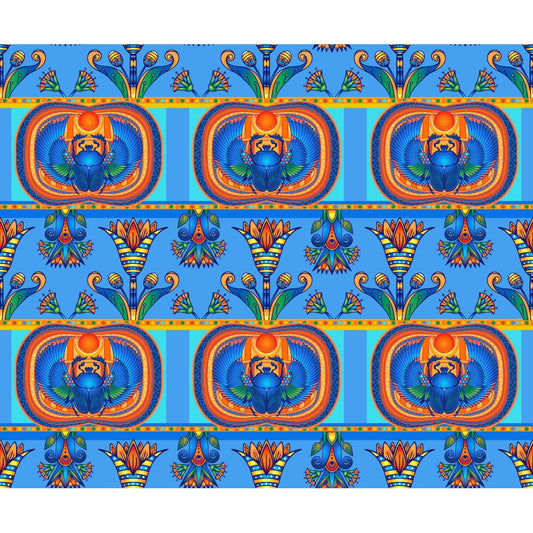 Egyptian Hieroglyphs Pattern 5 Quilting Cotton Fabric